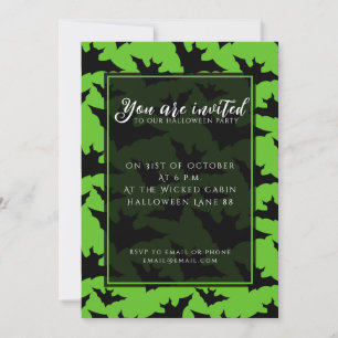 Invitation Halloween chauves-chauves-souris cool éffrayant mo