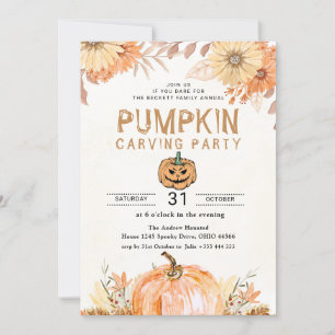 Invitation Halloween citrouille