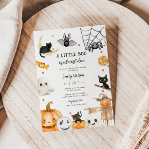 Invitation Halloween Citrouille Ghost Un Petit Baby shower Bo