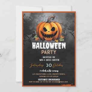 Invitation Halloween Citrouille Horreur