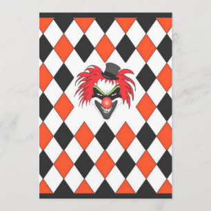 Invitation Halloween clown
