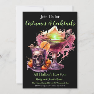 Invitation Halloween Cocktail Costume Party