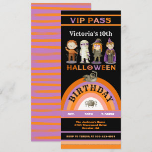 Invitation Halloween Costume de fête VIP billet d'entrée VIP