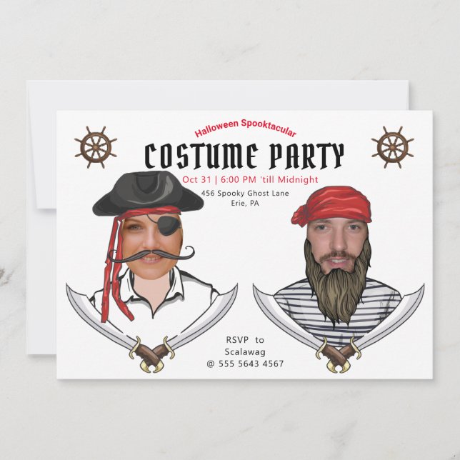 Invitation Halloween Costume Party Adult Spooktacular Fun (Devant)