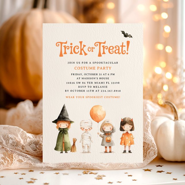 Invitation Halloween Costume Party Trick Treat (Créateur téléchargé)