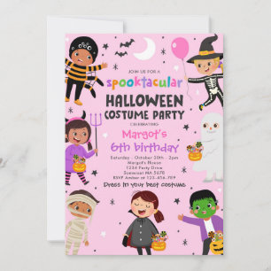 Invitation Halloween Costume Spooktacular Anniversaire