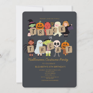 Invitation Halloween Costume Spooktacular Anniversaire