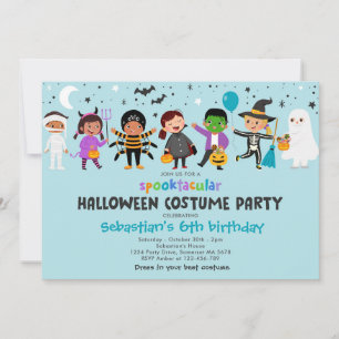 Invitation Halloween Costume Spooktacular Anniversaire