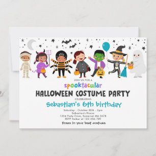 Invitation Halloween Costume Spooktacular Anniversaire
