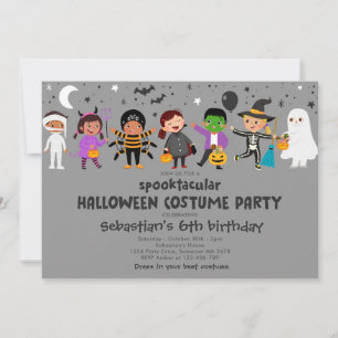 Invitation Halloween Costume Spooktacular Anniversaire