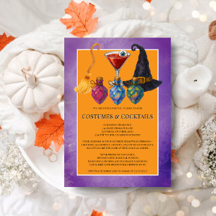 Invitation Halloween Costumes et Cocktails Party