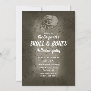 Invitation Halloween Crâne & Os