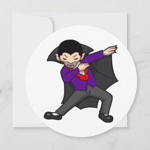 Invitation halloween dabbing dracula vampire