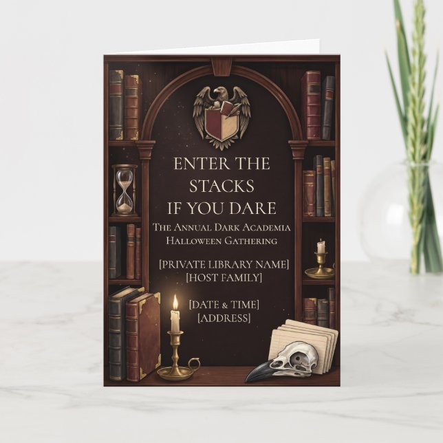 Invitation Halloween Dark Academia | Vintage  (Devant)