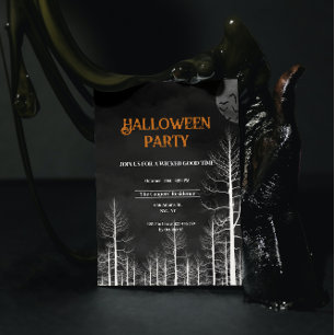 Invitation Halloween Dark Woods