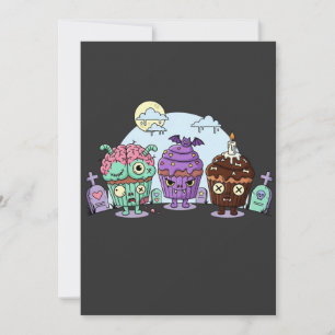 Invitation Halloween de Cupcake Zombie