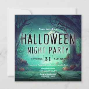 Invitation Halloween de la forêt éffrayante