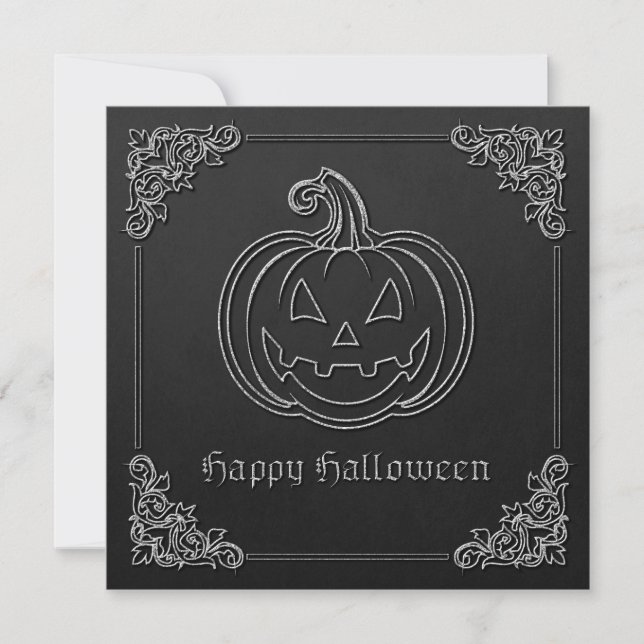 Invitation Halloween de la lanterne Jack O' (Devant)