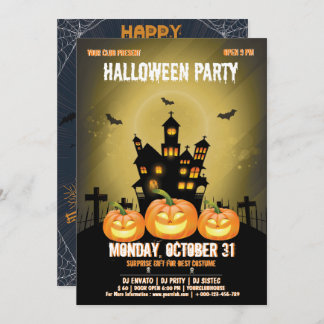 Invitation Halloween de la maison Spooktacular Dark