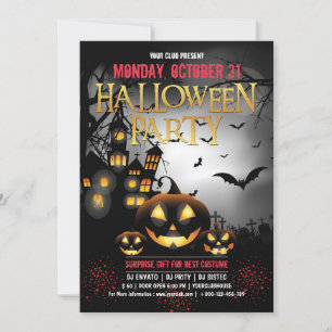 Invitation Halloween de la maison Spooktacular Dark
