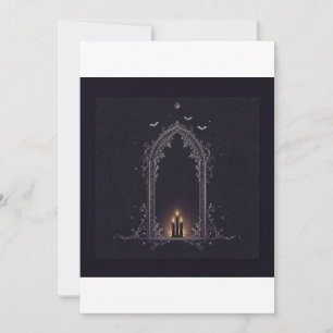 Invitation Halloween de style gothique avec chande