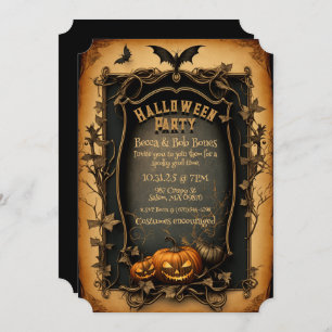 Invitation Halloween de style vintage - personnali
