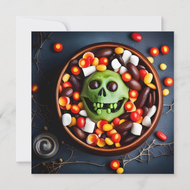 Invitation Halloween Déplaisant Candy Bowl (Devant)