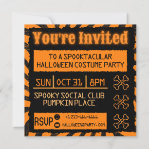 Invitation Halloween désorganisée