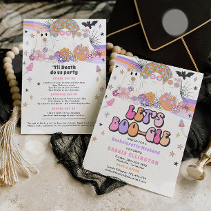 Invitation Halloween Disco Bachelorette Disco Let's BOO-gie
