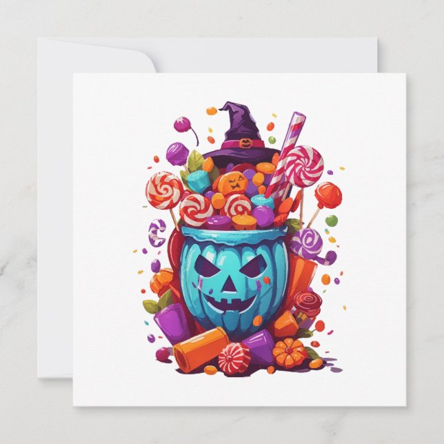 Invitation Halloween drôle  (Devant)