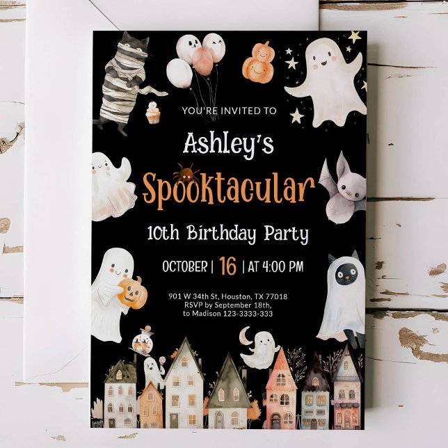 Invitation Halloween du parti Spooktacular (Créateur téléchargé)