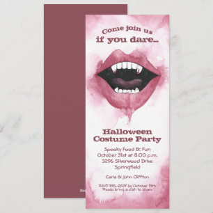 Invitation Halloween du sourire vampire