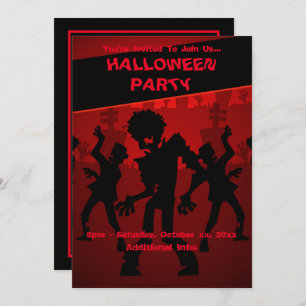 Invitation Halloween du Zombie Dance Party