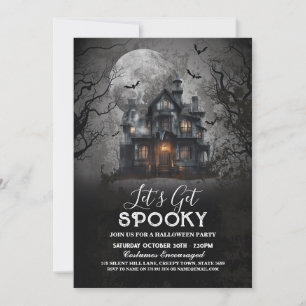 Invitation Halloween éffrayant Haunted House