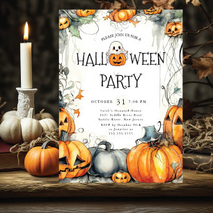 Invitation Halloween éffrayant Jack O'Lantern