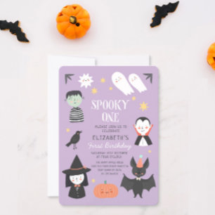 Invitation Halloween Éffrayant un premier anniversaire