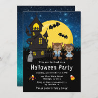 Halloween Fancy Robe Party Werewolf Bleu