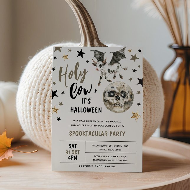 Invitation Halloween Fantaisiste et Effrayant sur le thème de (Créateur téléchargé)
