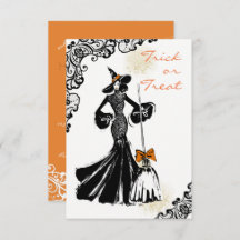 halloween fashionillustration avec motif de dentel