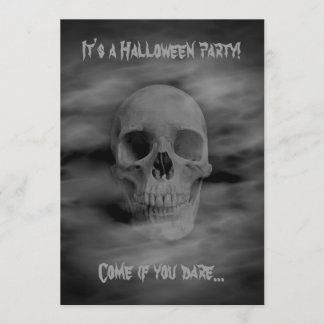 Invitation Halloween fête horreur crâne fantôme