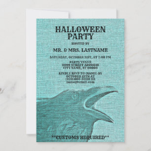 Invitation Halloween fêter crayon vert Éffrayant