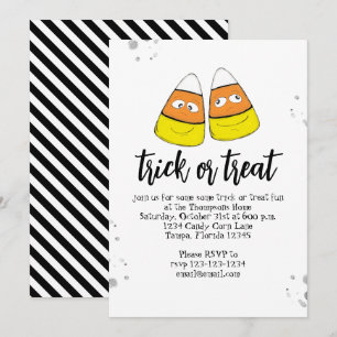 Invitation Halloween Friandises ou Farces Jolies Épillets de