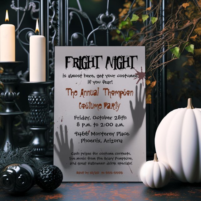 Invitation Halloween Fright Night (Créateur téléchargé)