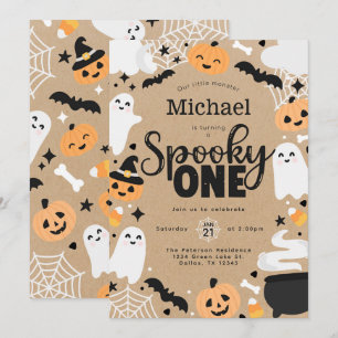 Invitation Halloween Ghost Éffrayant Un 1er anniversaire fête