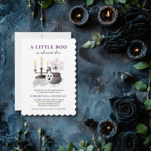 Invitation Halloween Ghost Little Boo Baby shower
