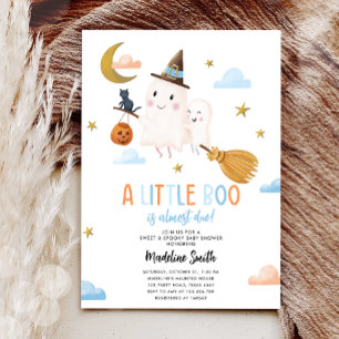 Invitation Halloween Ghost Little Boo Éffrayant Baby shower g