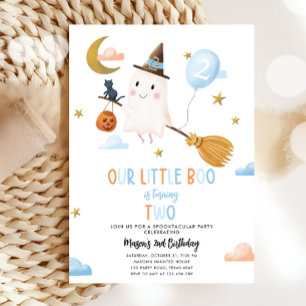 Invitation Halloween Ghost Little Booktacular Anniversaire