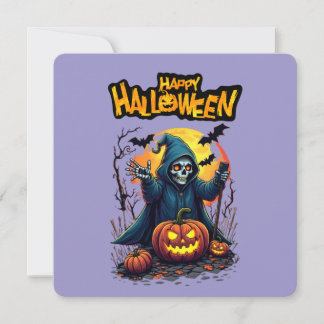 Invitation Halloween : Ghosts mignons et famille Citrouille