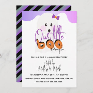 Invitation Halloween Ghoul Fantôme Notre Petit Bois Violet