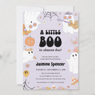 Invitation Halloween Girl Un Petit Boo Est Un Baby shower